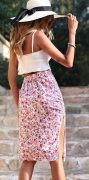 Letní sukně s rozparkem