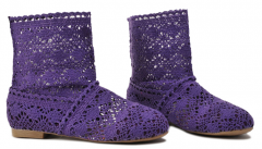 Pletené boty fialové