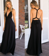 letní maxi šaty černé