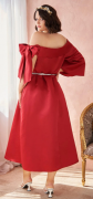 Červené šaty s výšivkou PLUS SIZE
