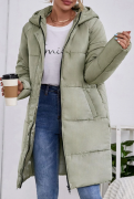 Zimní bunda s kapucí zelená